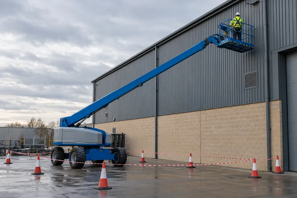 Boom Lift Hire at a commercial site
